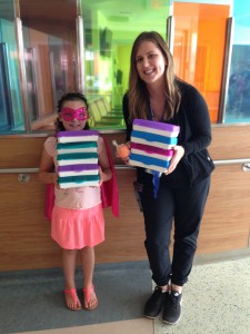 Donating the kits! The hospital was excited to receive the kits that Emma had made.  